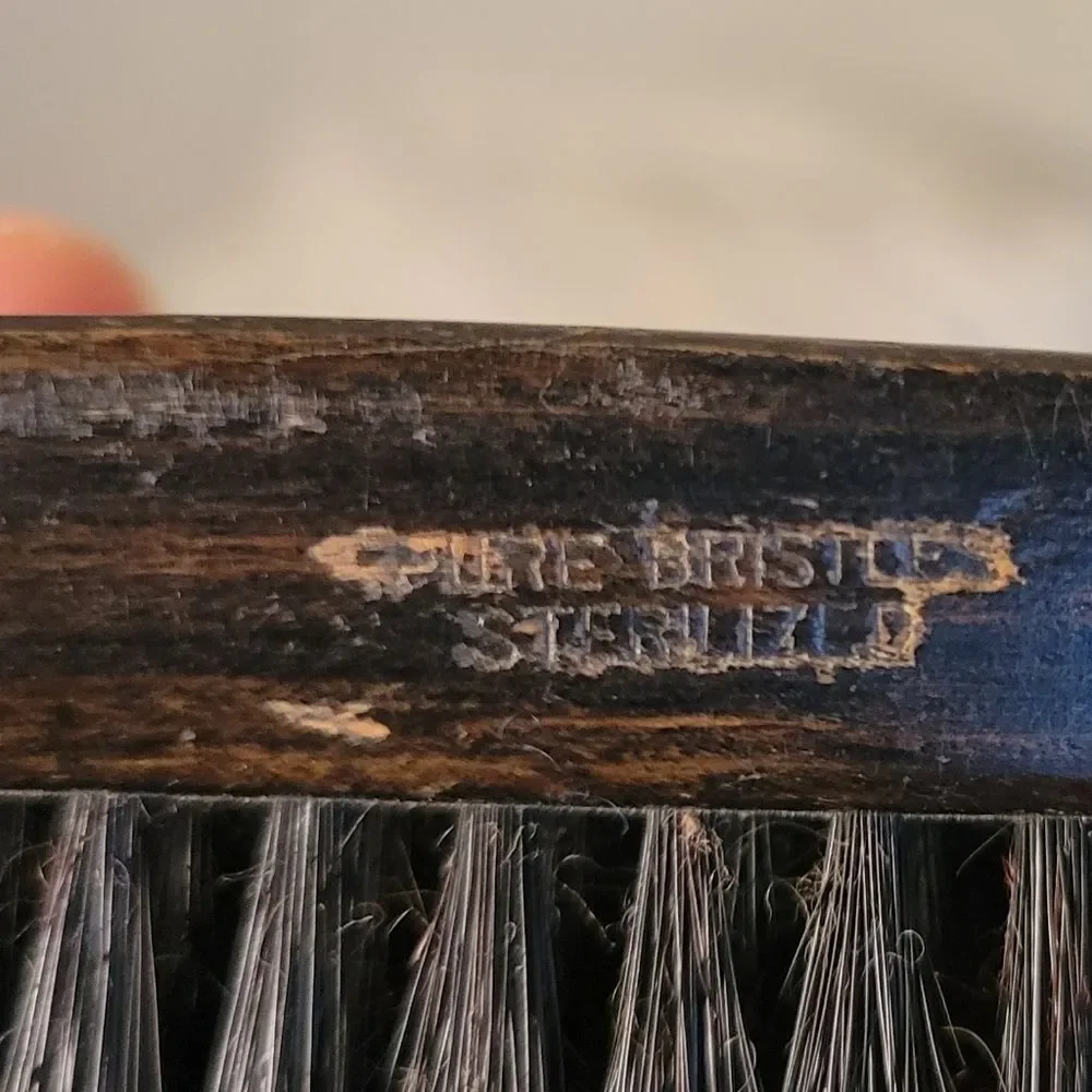 Vintage Black Men's Grooming Bristle Brush